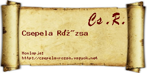 Csepela Rózsa névjegykártya